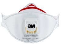 Maschera monouso per polveri 3M Aura 9332+ classe FFP3 NR D con valvola