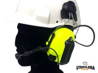 Cuffie antirumore 3M Peltor XPI con attacco elmetto, Bluetooth e microfono dinamico 31dB