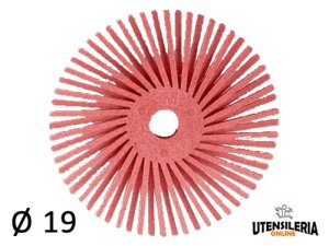 Spazzole radiali Bristle 3M filo curvo Tipo C Ø 19 mm grana pomice (48pz)