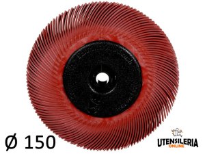 Spazzola radiale Bristle 3M filo curvo Tipo C Ø 150 mm grana 220