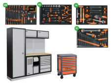 Arredamento A007I Fervi largo 1960cm + Carrello Beta RSC24 da 7 Cassetti + 224 Utensili Beta