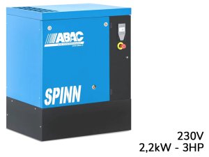 Compressore a vite con centralina ABAC Spinn 2,2 230V ad avviamento diretto a pavimento