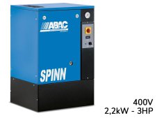Compressore elettropneumatico ABAC Spinn 2,2 400V a pavimento ad avviamento diretto, 8-10 bar
