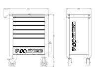 Carrello porta utensili DRIVER grigio con 7 cassetti N 3200/1 ABC Tools