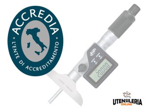 Certificato di taratura micrometri di profondità digitali 0-25mm