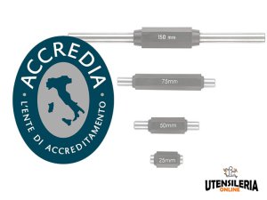 Certificato di taratura aste di riscontro calibrate fino a 300mm