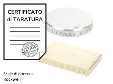 Certificato di taratura ACCREDIA blocchi di durezza scala Rockwell