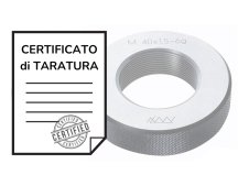 Certificato di taratura ACCREDIA calibri cilindrici filettati diametro 1,6-10mm