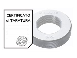 Certificato di taratura ACCREDIA calibri cilindrici filettati diametro 10-100mm