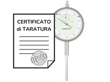 Certificato di taratura ACCREDIA comparatori centesimali 10-30mm