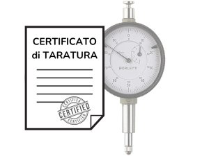 Certificato di taratura ACCREDIA comparatori centesimali fino a 10mm