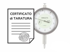 Certificato di taratura ACCREDIA comparatori millesimali fino a 10mm