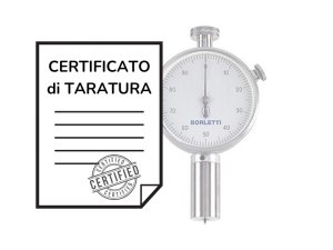 Certificato di taratura ACCREDIA durometri per gomma-plastica