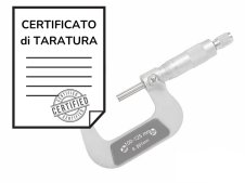 Certificato di taratura ACCREDIA micrometri a comparatore 100-500mm