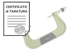 Certificato di taratura ACCREDIA micrometri per esterni analogici 100-500mm