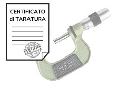 Certificato di taratura ACCREDIA micrometri per esterni analogici 25-100mm