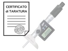 Certificato di taratura ACCREDIA micrometri di profondità digitali 0-25mm