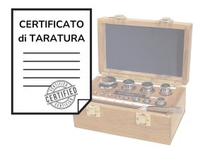 Certificato di taratura ACCREDIA pesi da 1mg a 100gr