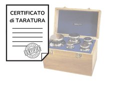 Certificato di taratura ACCREDIA pesi oltre 100gr fino a 10kg