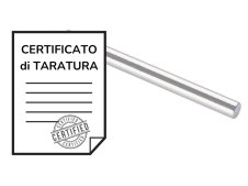 Certificato di taratura ACCREDIA spine calibrate incertezza di misura 1 + 3