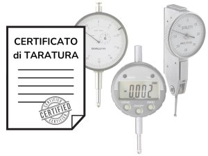 Certificato di taratura ACCREDIA per tutti i tipi di comparatori 30-300mm