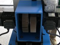 Sbavatrice per lamiere a ruote abrasive Aceti, spessore max 4mm