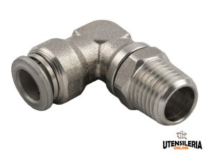 Raccordi a L orientabili maschio conici INOX 316L Aignep 60110, 4-12mm (10pz)