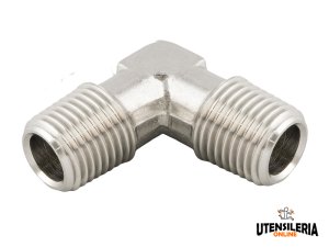 Raccordi a L maschio Aignep 62500 in acciaio INOX 316L 1/8"-1/2" (10pz)