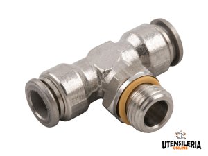 Raccordi a T orientabili maschio cilindrici INOX 316L Aignep 60215, 4-12mm (10pz)