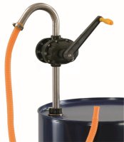 Pompa manuale a doppia girante rotativa per acidi e prodotti chimici portata 100 L/min