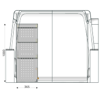 Allestimento Fiat Doblò passo corto Scaffalatura, pianale e divisori Fami Store Van L1