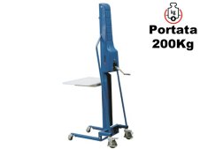 Carrello elevatore manuale Barbero M 200A con piattaforma in materiale plastico, portata 200Kg