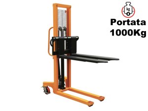 Carrello elevatore manuale Barbero PA10 forche regolabili in larghezza, portata 1000Kg