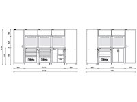 Arredo modulare per officina Beta RSC50 I 3530x2785x2000 mm