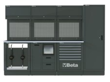 Arredo modulare per officina Beta RSC50 M 2840x690x2000mm con modulo di distribuzione olio