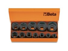 Set 12 chiavi a bussola macchina Beta 720/C12 quadro femmina 1/2" fosfatate, in cassetta