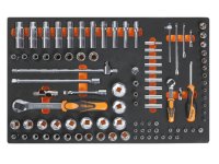 Assortimento 214 utensili ad uso universale Beta 5988VU/M in 6 termoformati morbidi EVA