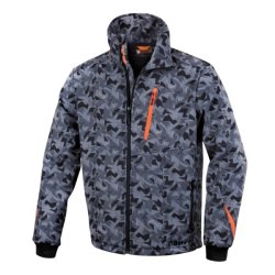 Giacca da lavoro Softshell Beta 7658CM camouflage grigio, (tg. S-3XL)