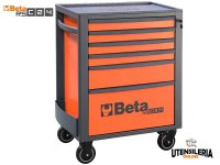 Beta carrello arancio RSC24 5 cassetti con porta carta, porta documenti e mensola