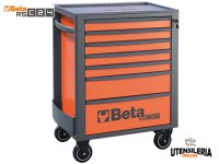 Beta carrello arancio RSC24 8 cassetti con porta carta, porta documenti e mensola