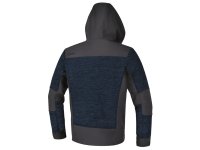 Felpa tecnica in pile Beta 7637B Blu con inserti in tessuto softshell e cappuccio (tg. XS-3XL)