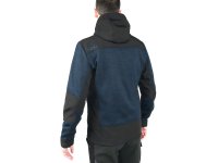 Felpa tecnica in pile Beta 7637B Blu con inserti in tessuto softshell e cappuccio (tg. XS-3XL)