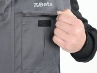 Gilet da lavoro Beta 7937MG in cotone elasticizzato con zip lunga (tg. XS-3XL)