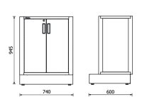 Modulo fisso Beta RSC50 MA da incasso con 2 antine per arredo officina