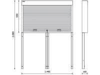 Parete portautensili con tapparella Beta RSC50 PS per arredamento officina