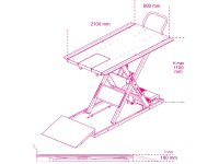 Ponte sollevatore elettroidraulico per moto Beta 3050/600, portata 600 Kg