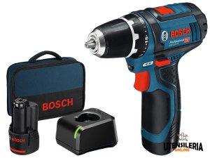 Avvitatore Bosch GSB 12V-15 con percussione in Kit con 2 batterie 2Ah