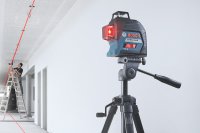 Livella laser a 3 linee raggio rosso GLL 3-80 Bosch Professional