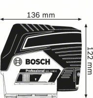 Livella laser a linee GCL 2-50 C + RM 2 Bosch raggio rosso con Bluetooth