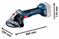 Bosch smerigliatrice angolare a batteria GWS 18V-7 Professional in valigetta